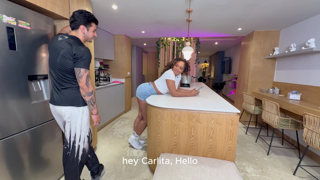 beautiful ebony stepmom shows how she sucks and rides the big dick of her stepson