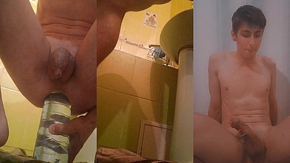 I sit on a giant bottle and really scream from the hard stretching of the prolapse .