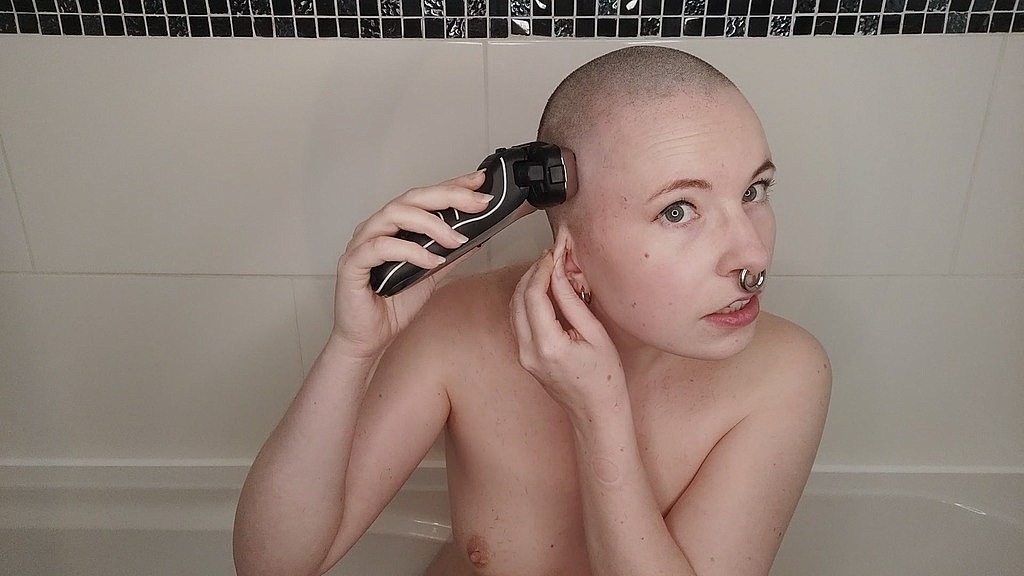head and eyebrow shave (Eryn Rose) head and eyebrow shave (Eryn Rose)