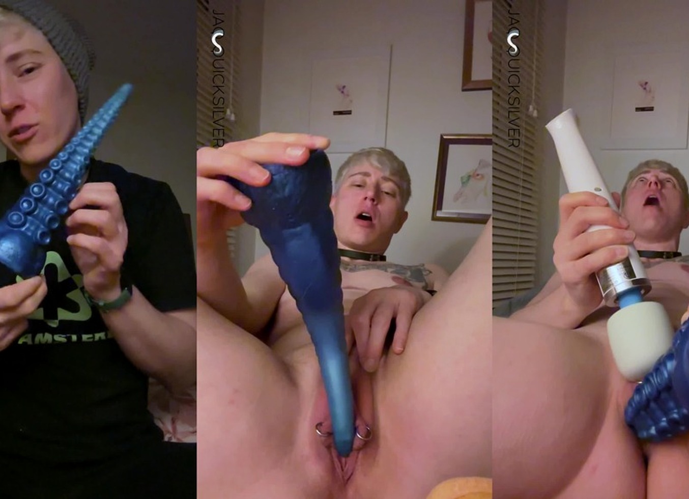 Bad Dragon Toy Makes Trans Guy Cum For 30 Seconds! Jaq Quicksilver - Ftm, Big Clit, Pussy, Fantasy Dildo, Real Orgasm