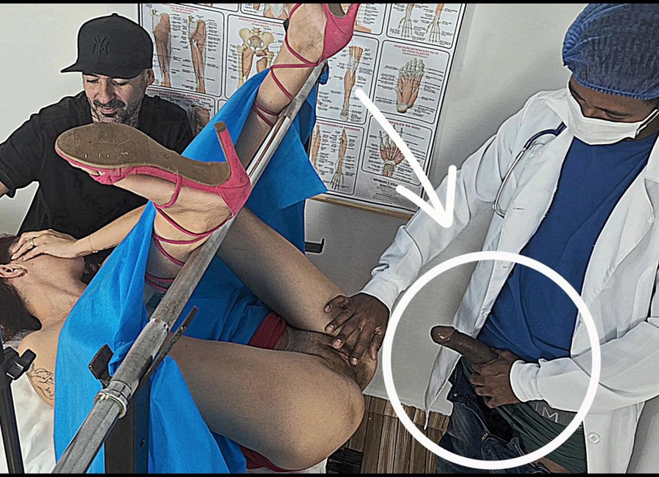 Inseminada Pelo Medico Dotado Por Tras Do Corno!