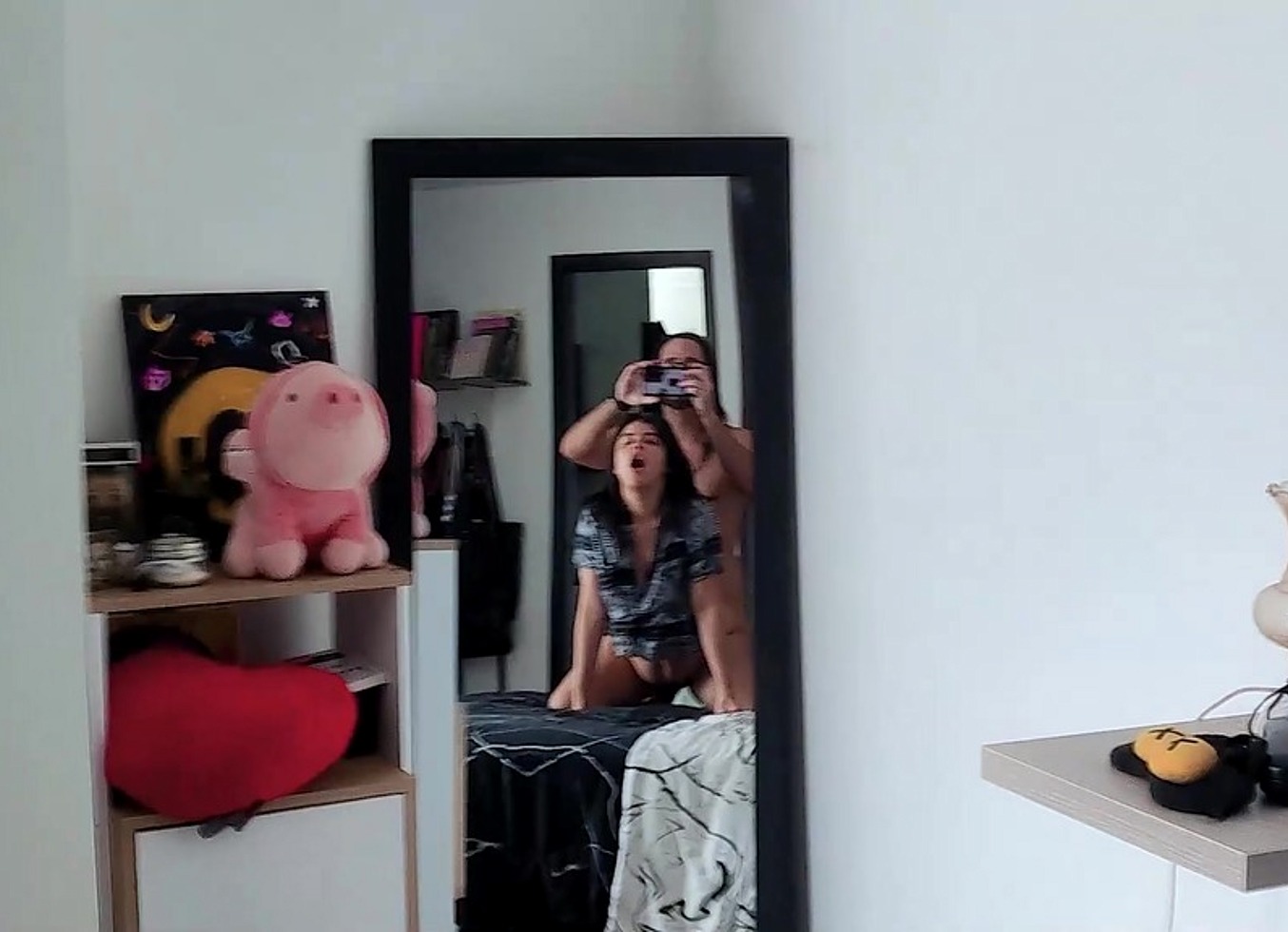 Sexy Amateur Couple Fucking in Front of the Mirror