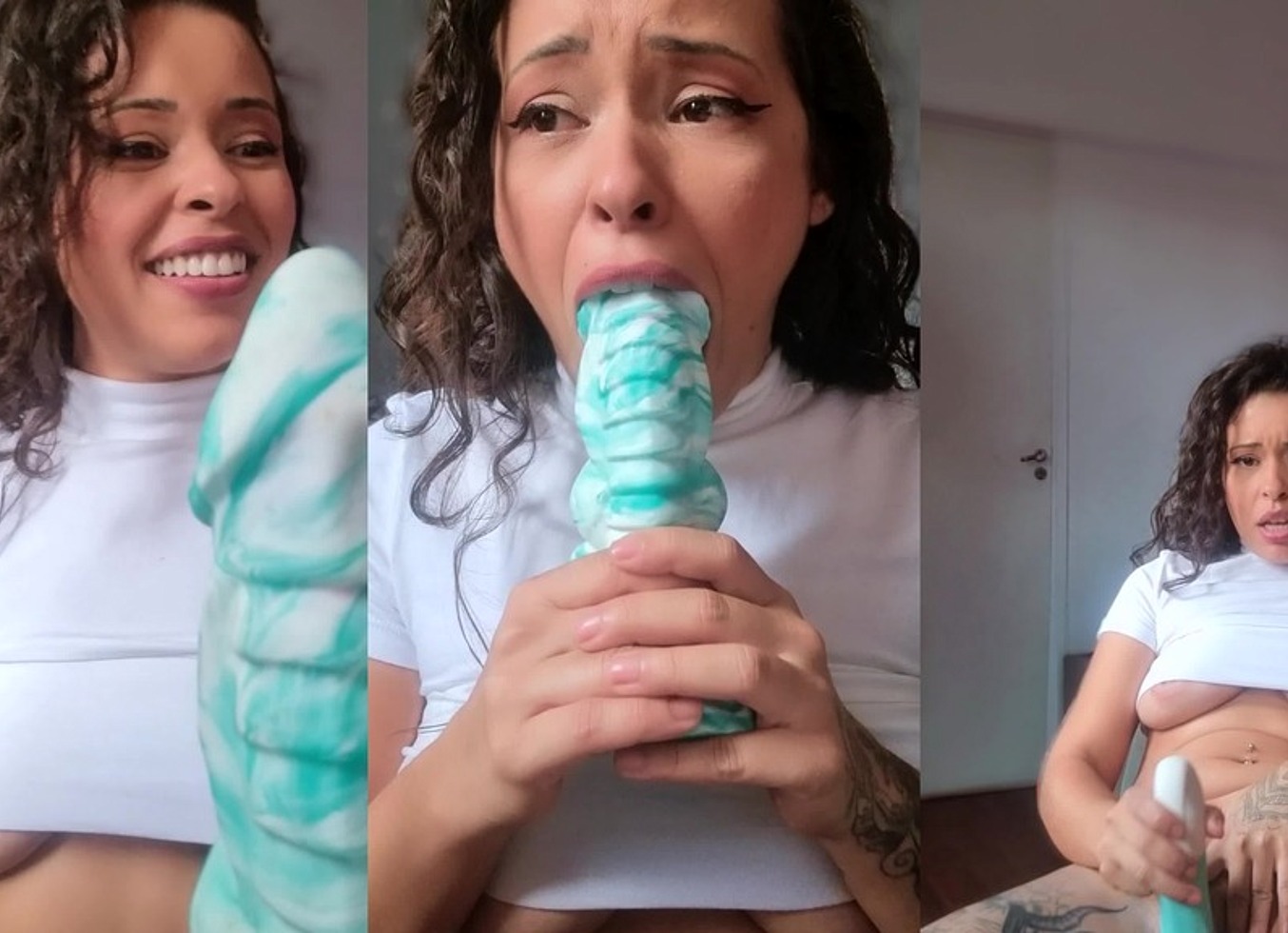 Morena Gostosa Do Peito Pequeno Engolindo Uma Rola Enorme