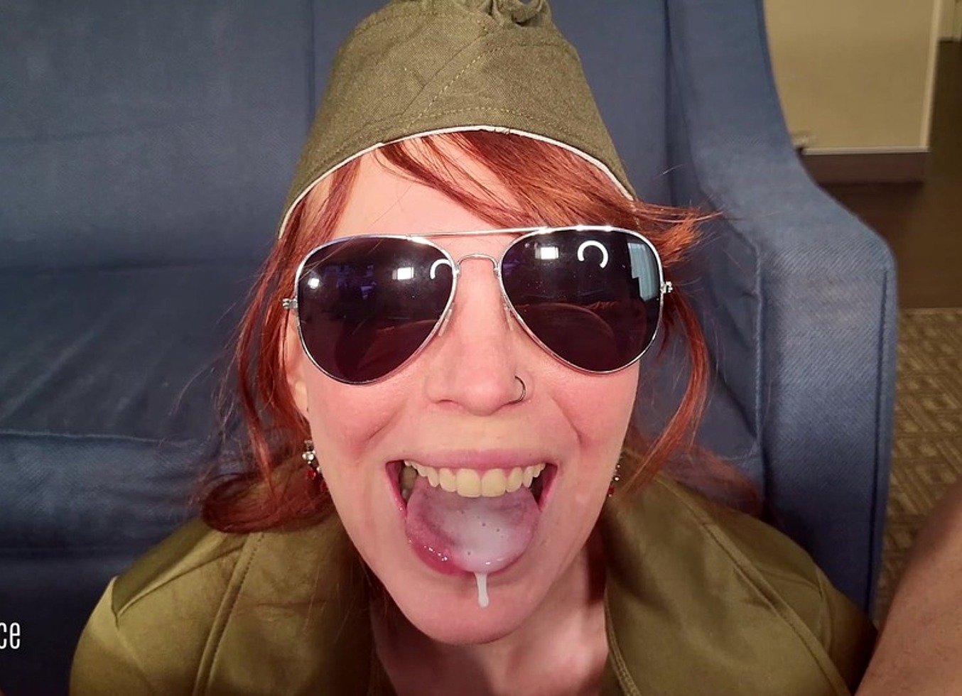 Soldier Girl Foxey Mermaid Gets Oral Creampie From Black General