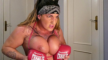 Horny video call boxing with a fan Part 2