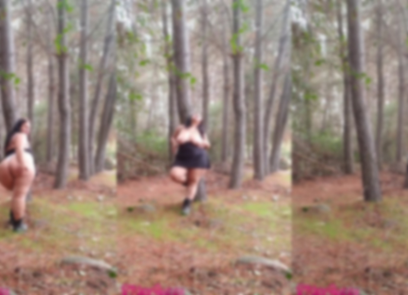 Sexy Mature BBW in Boots and Dress Body Worship in Forest