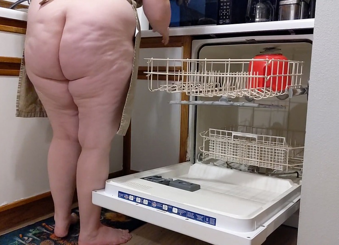Big Butt MILF Loads The Dishwasher