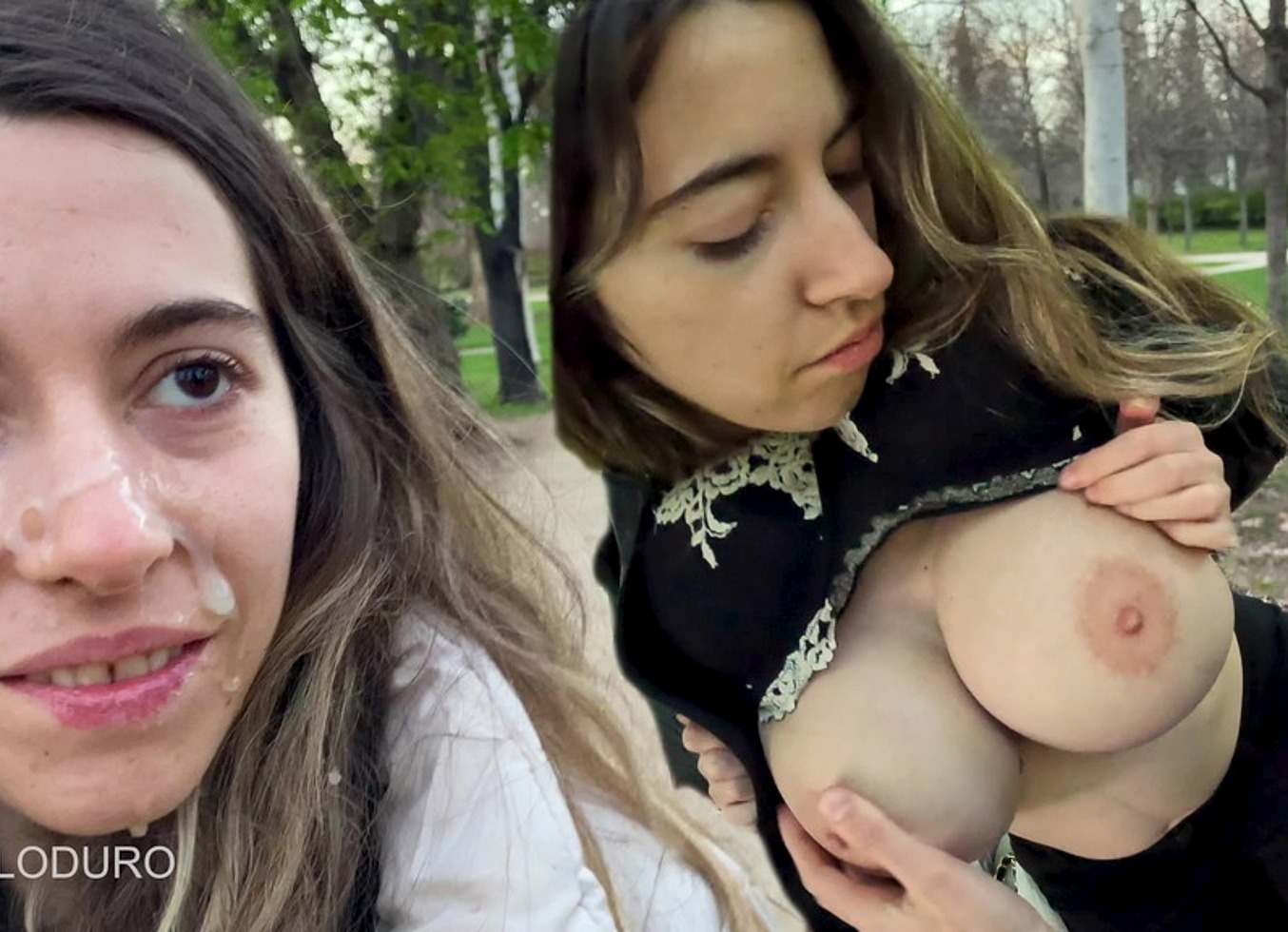 Safira Yakkuza Cumwalk in the Park, Public Flashing, Public Toilet, Facial Cumshot