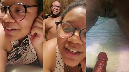 Daddy Dom ejaculates and urinates inside of his little princess, Ebonybeary, after she asked so nicely...