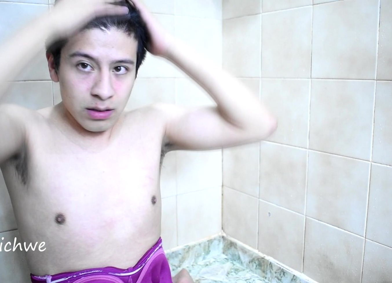Fetish Of Women's Clothing In The Bathroom