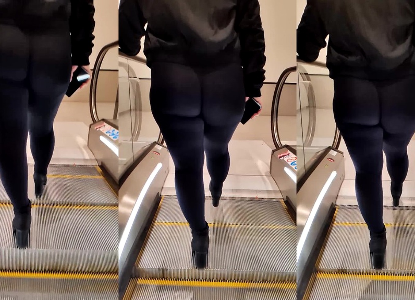 Big Ass in Tight Leggings in Shopping Mall