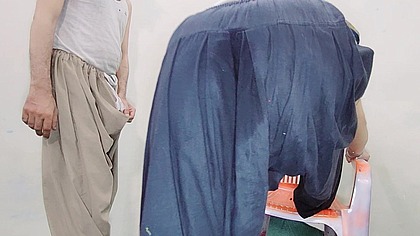 Anal whore Bhabhi on chair for ass fucking, Naughty Anal Sex with Muslim Chubby Bhabhi that too in clear Hindi audio