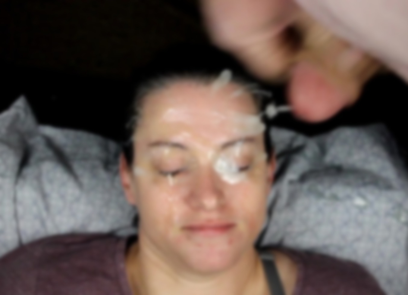 Dirtydees Gets Her Face Covered With Some Heavy Eye Blasts