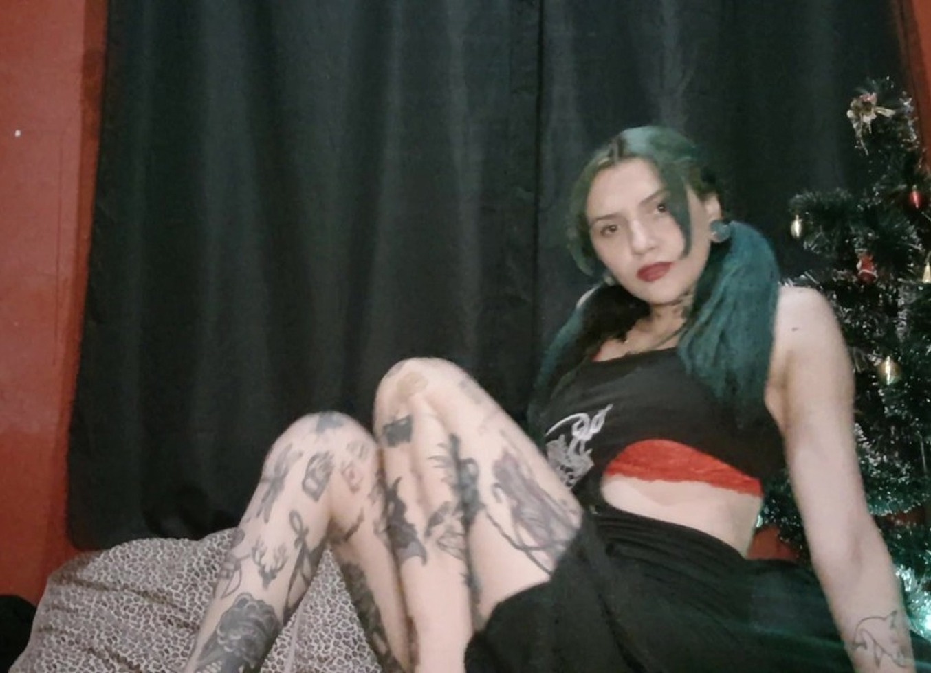 Mulher Tatuada Se Exibindo