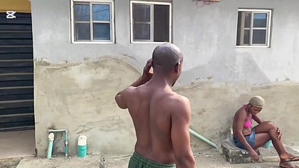A neighborhood slut who loves big cocks gets her big ass fucked doggy style...