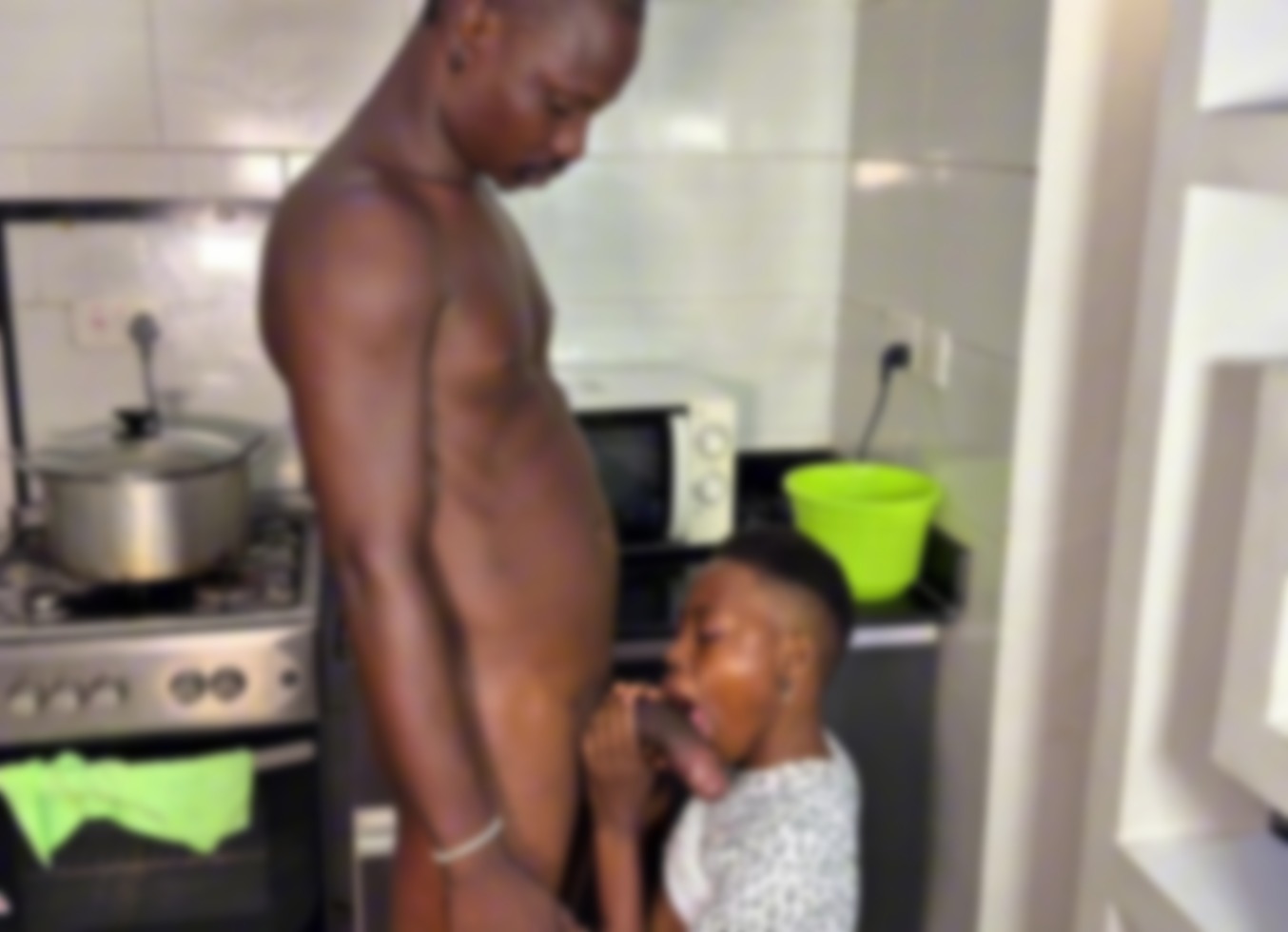 Newly Married Couple Having Passionate Sex In The Kitchen