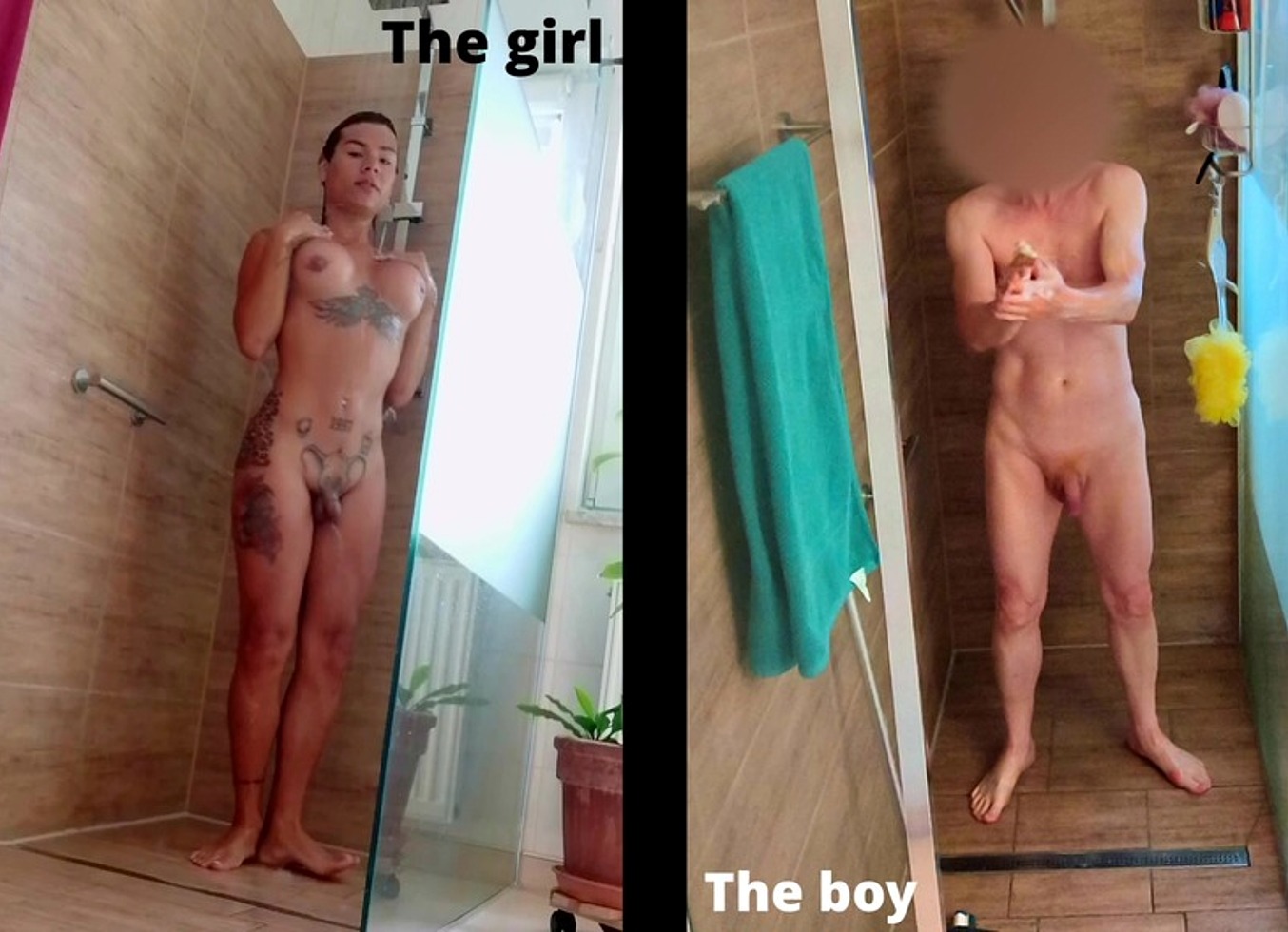 TS Angelique Monroe - Shower Collage