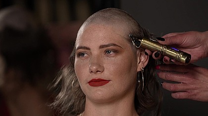 Vanya - From medium-length hair to a buzz cut (step 1)