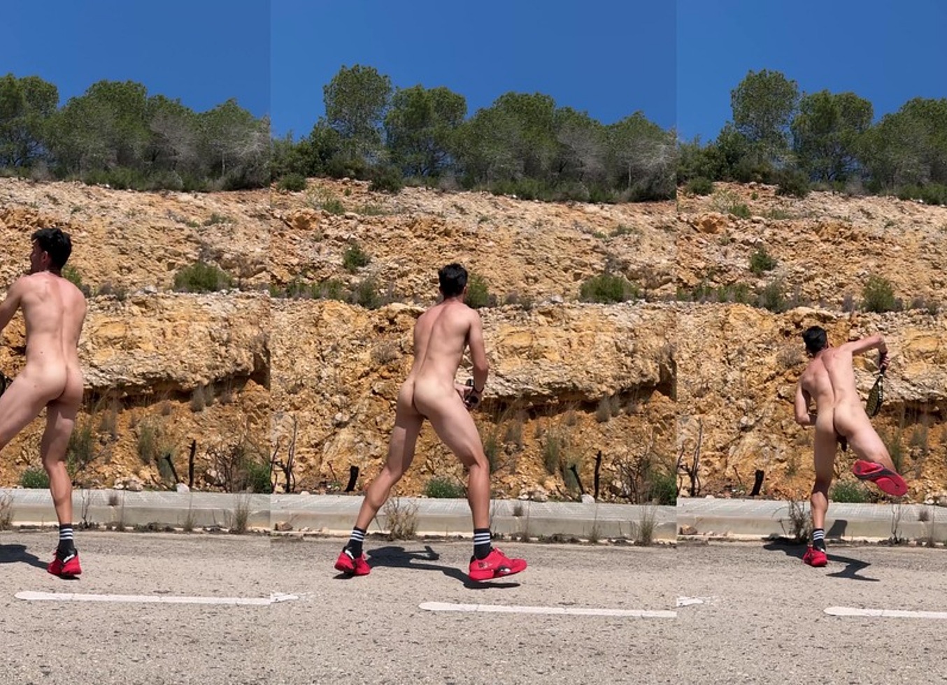Naked Outdoor Padel Training