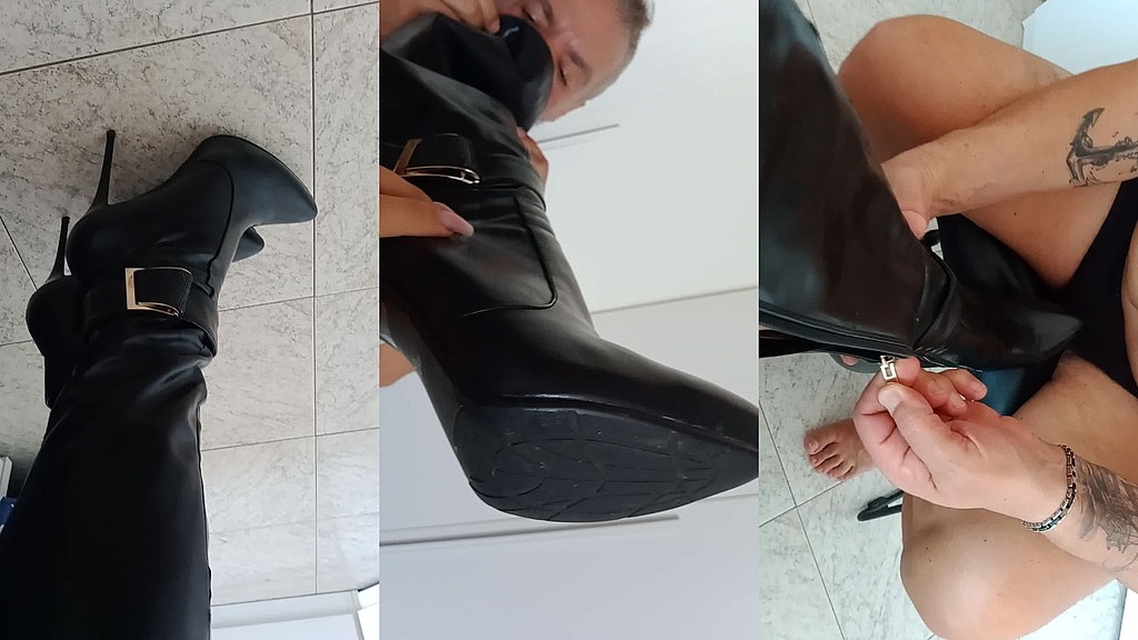 i let this horny guy lick my leather heeled boots. (Marika Ferreira, Rafael Almeida) i let this horny guy lick my leather heeled boots. (Marika Ferreira, Rafael Almeida)