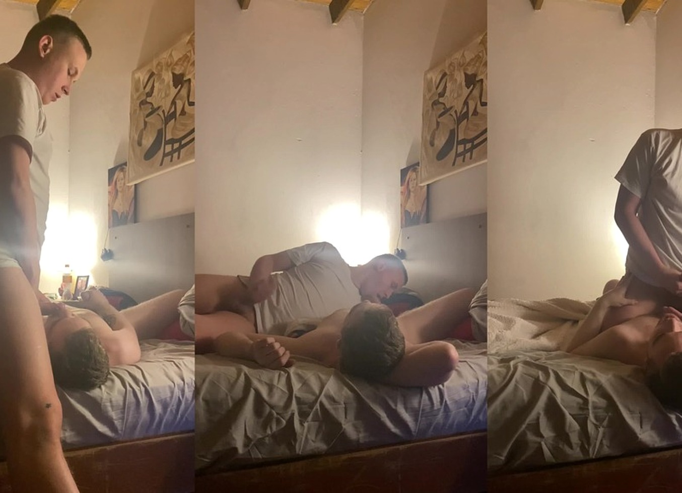 Students Share A Bed: "Whoever Cums First Stays On The Floor"