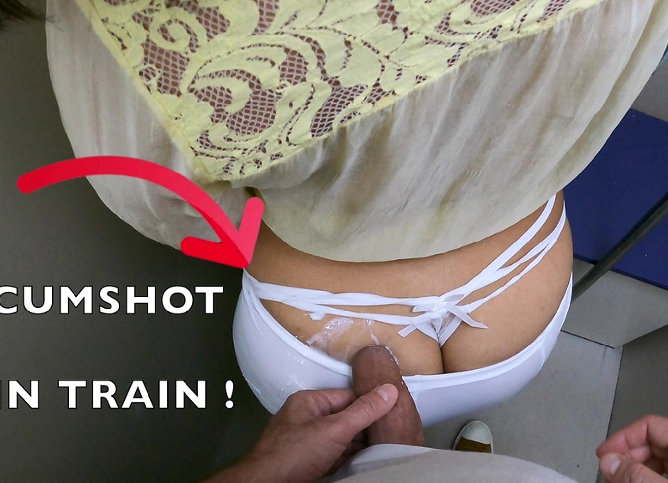 Train Adventure | Female Passenger In White See Through Grinding Her Fat Ass On My Cock | Huge Cumshot On Her Wide Hips