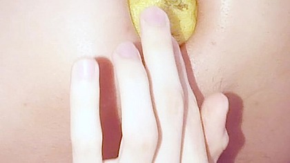 Taking a Milk Bottle and Lemon up my Ass!