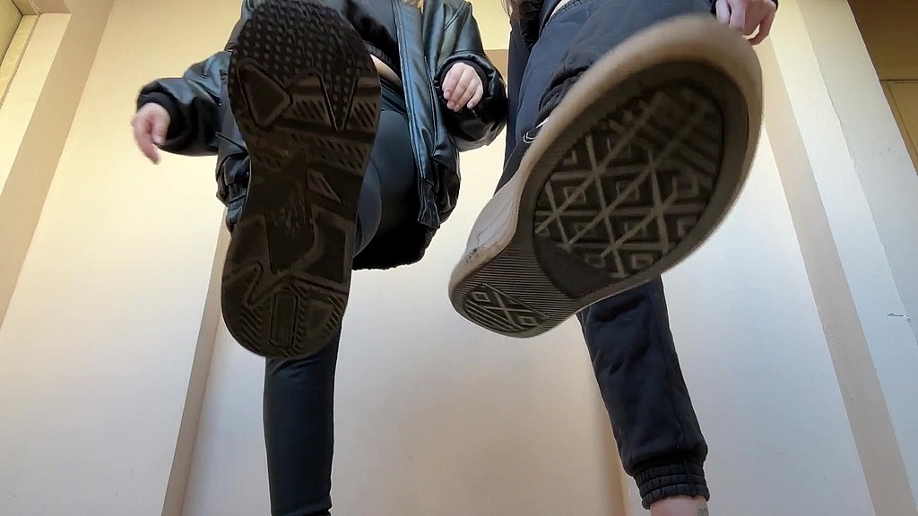 double pov spitting and dirty sneaker soles worship (Mistress Sofi, Mistress Kira) double pov spitting and dirty sneaker soles worship (Mistress Sofi, Mistress Kira)