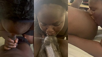 Crazy BBW sucking Ass and Fucking the Gang