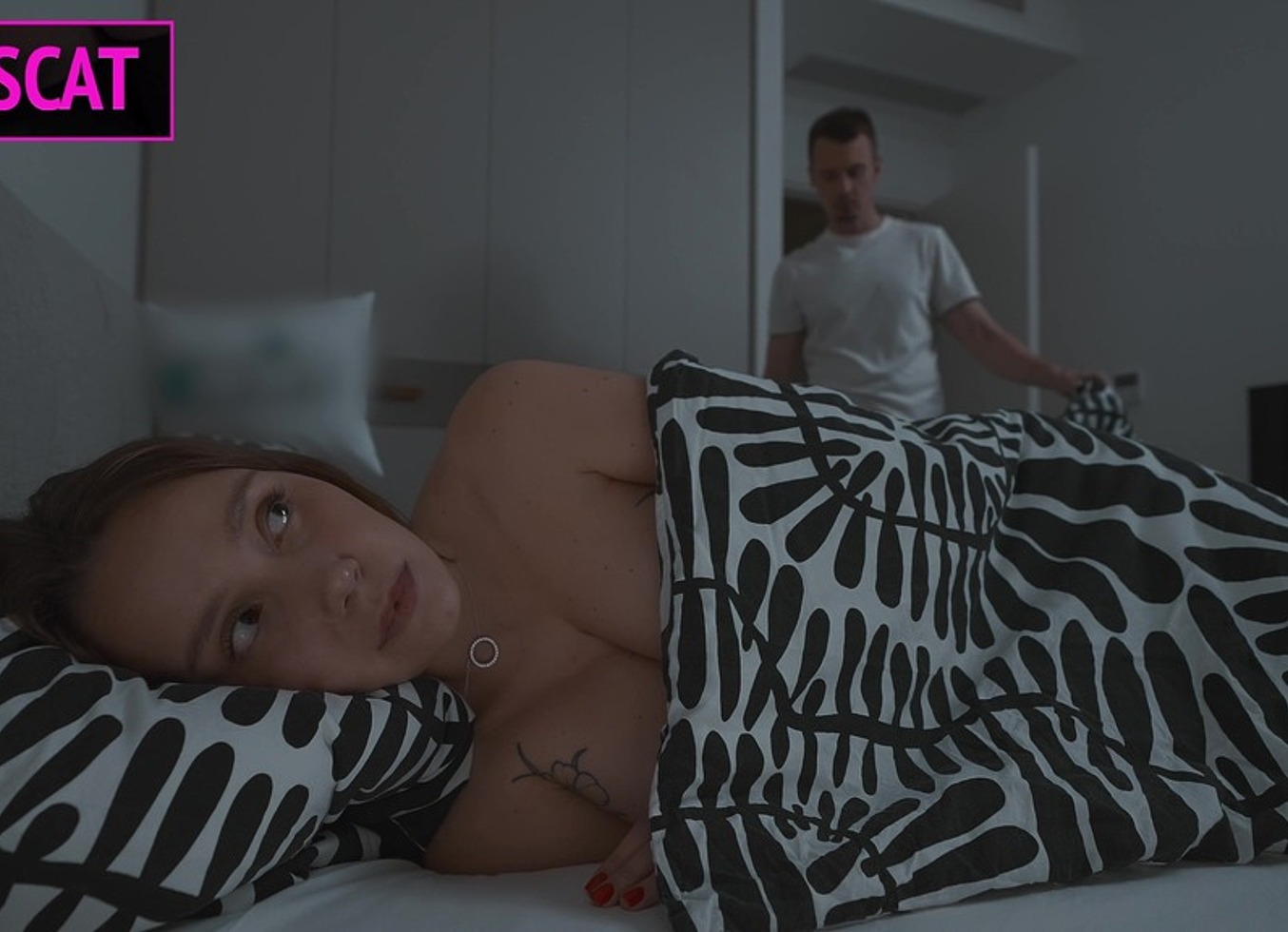 Step Son Surprises Step Mom In Share Bed, Fucks Sideways While She Holds Moans Till Facial