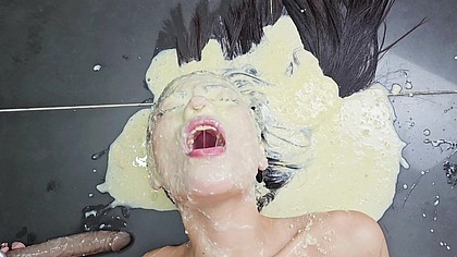 Puke on face & vibrator on clit