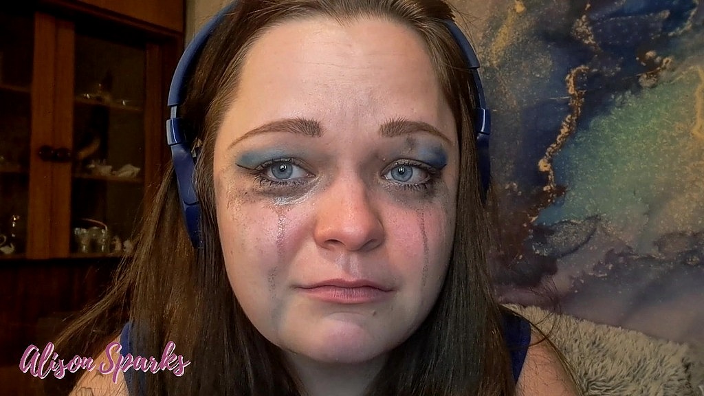 close-up crying and ruined makeup (Alison Sparks) close-up crying and ruined makeup (Alison Sparks)
