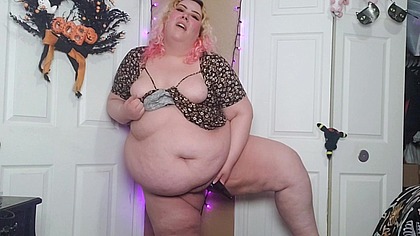 Desperate BBW Orgasms in Sun Dress