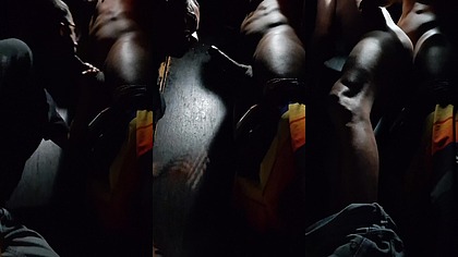 Slim Twink Takes Huge Hairless Black Cock Raw in Gloryhole Booth