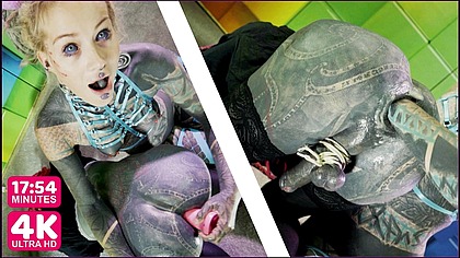 TRANS heavily tattooed sisy gets ANAL FISTED from domina - FEMDOM, dick bondage, toys (goth, punk, alt porn)