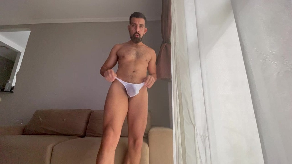 jerking off with my white thong (Daniel Sanches) jerking off with my white thong (Daniel Sanches)