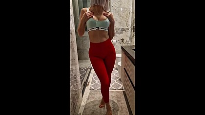 Anal in the bathroom, I end with intense doggy style sex