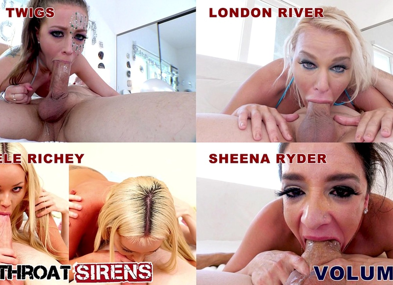 Deepthroat Sirens Compilation - Vol 17 - Deepthroat & Cum Swallow Blowjobs Full Scenes Featuring Febby Twigs, London River, Rachele Richey, Sheena Ryder