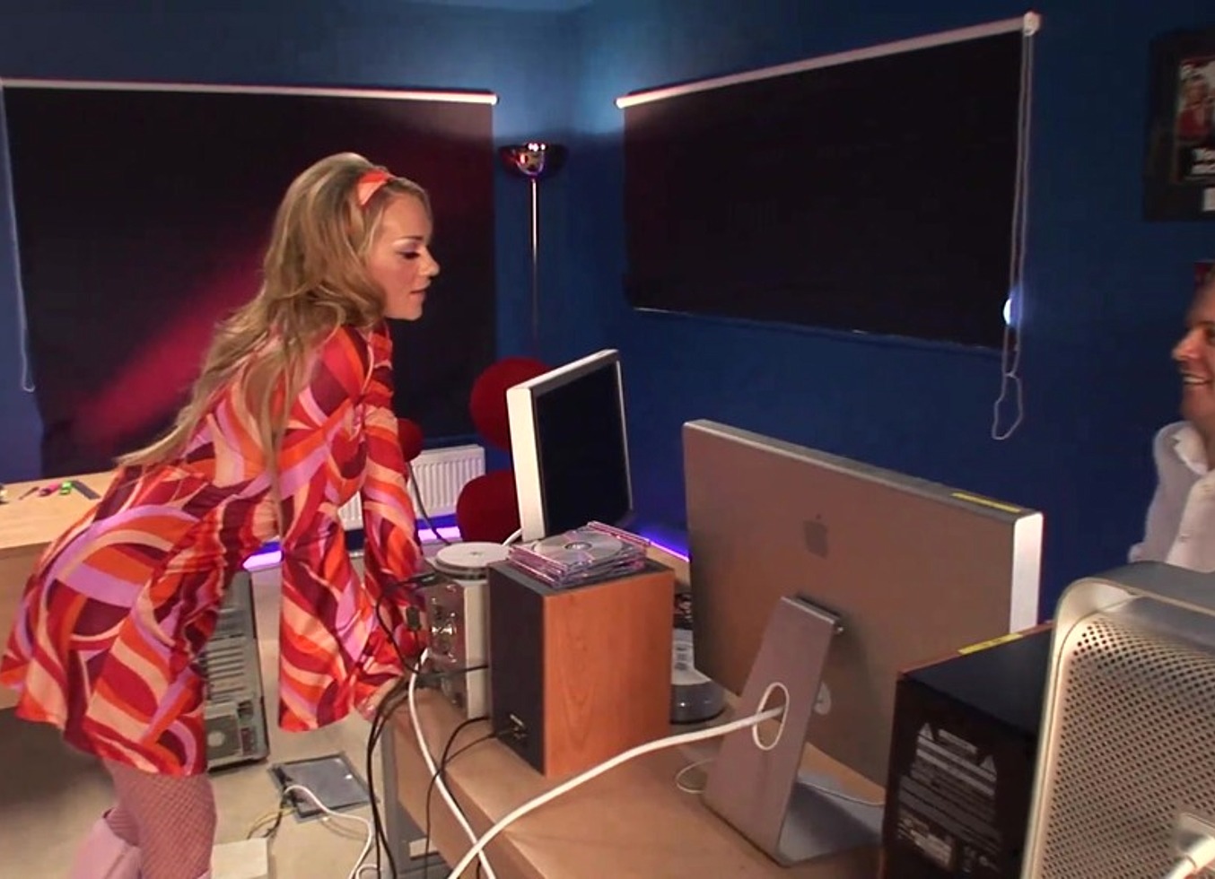 Paige Ashley Fucks Two Editors At Once In The Editing Room Suite!
