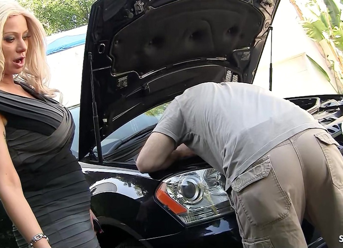 Nymphomanaic Blonde Big Boobs Cougar Wife Tricked Big Dick Boy Next Door To Cheating Fuck