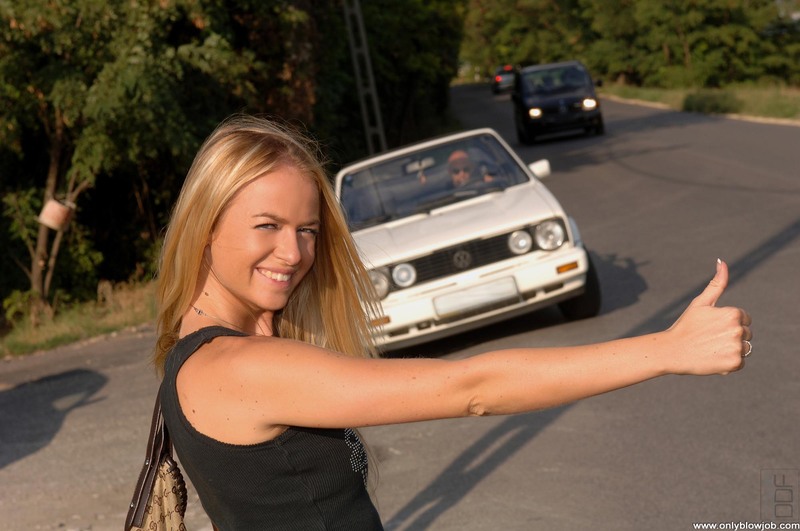 Hitch hiking her way into our pants #1