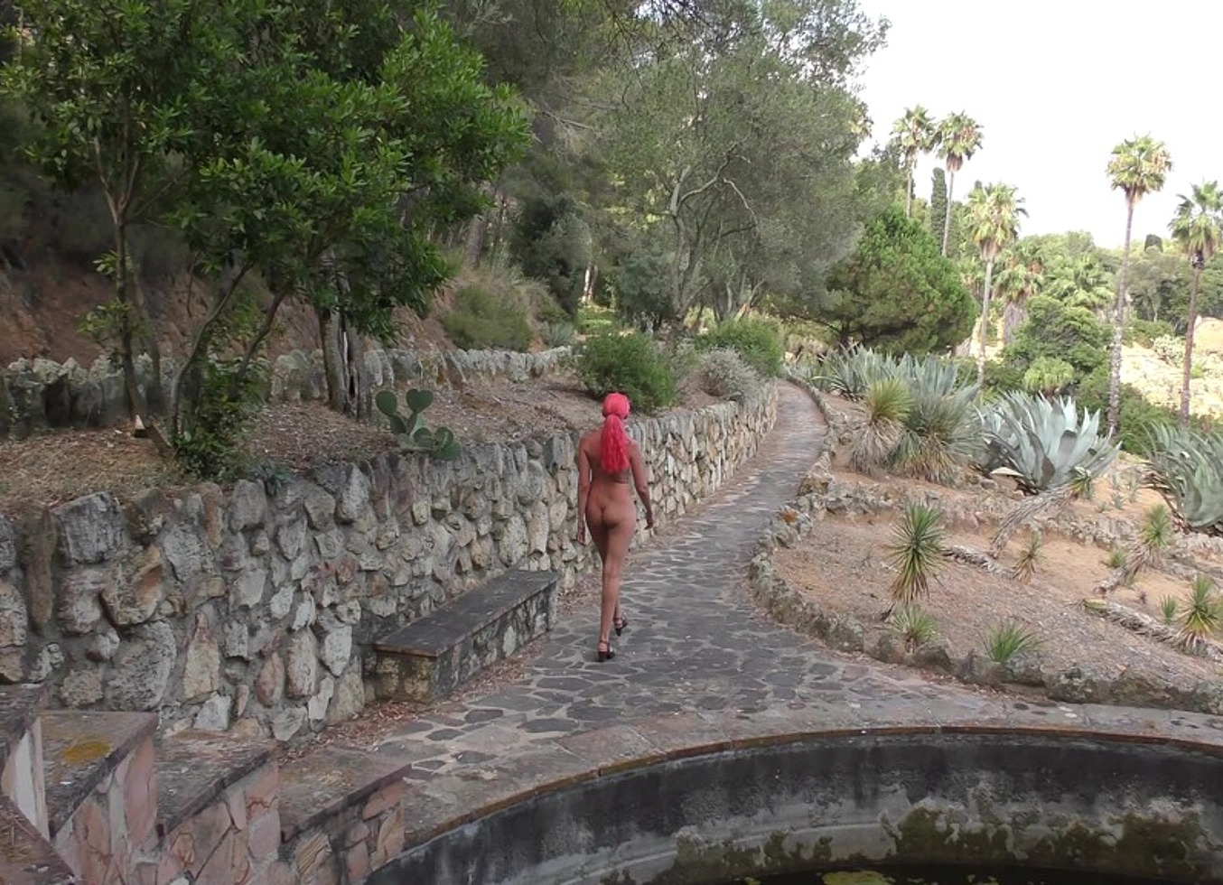 Naked Walk In Cactus Park