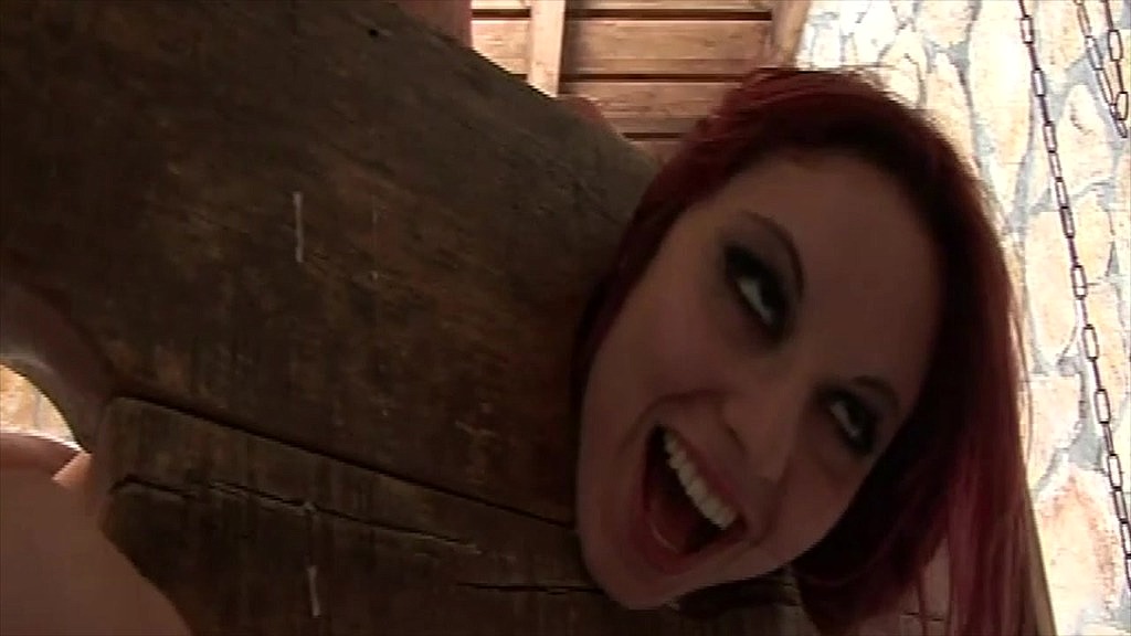 Pilloried and fucked in the ass well