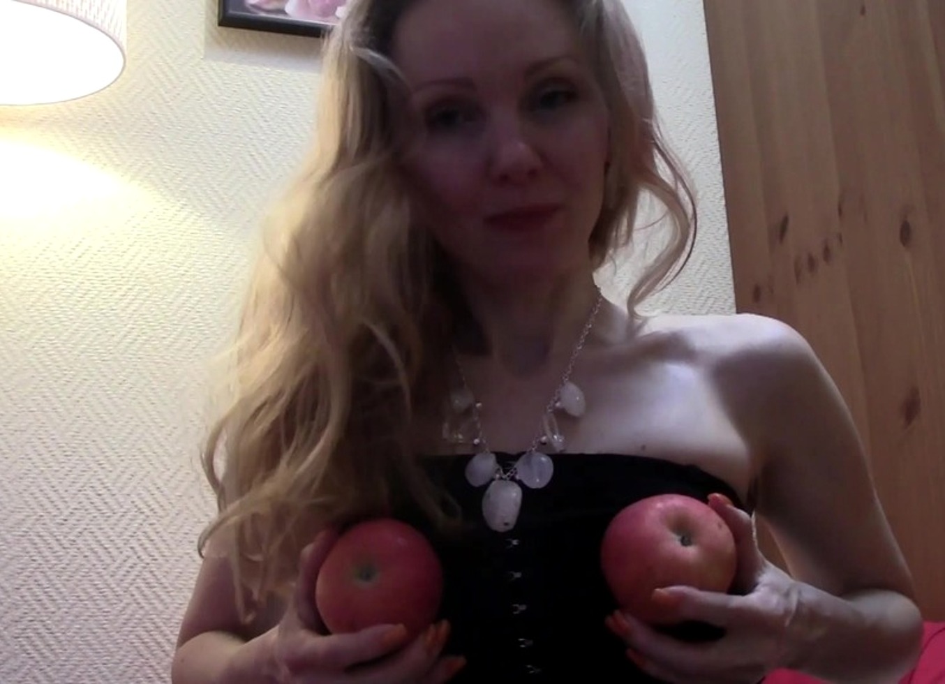 Foxy Blonde MILF Shows Off Stockings In Sfw Webcam Clip