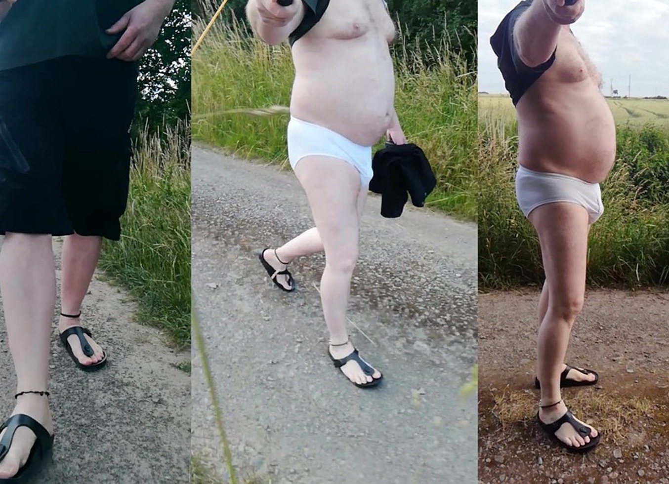 Kleiner Spaziergang In Der Weissen Unterhose