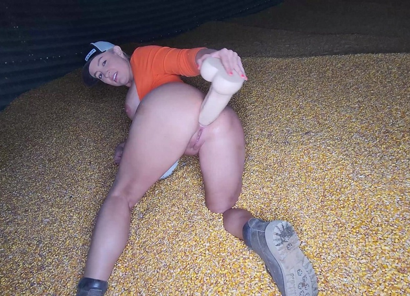 Sam Zee Gets Cornholed In A Bin With Pussy/Ass Play