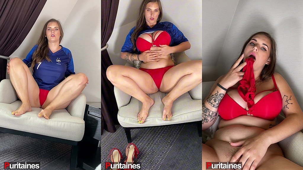 emma baronin von falkenberg : supportrice francaise en feu sur son fauteuil blanc. (Taylee Wood) emma baronin von falkenberg : supportrice francaise en feu sur son fauteuil blanc. (Taylee Wood)