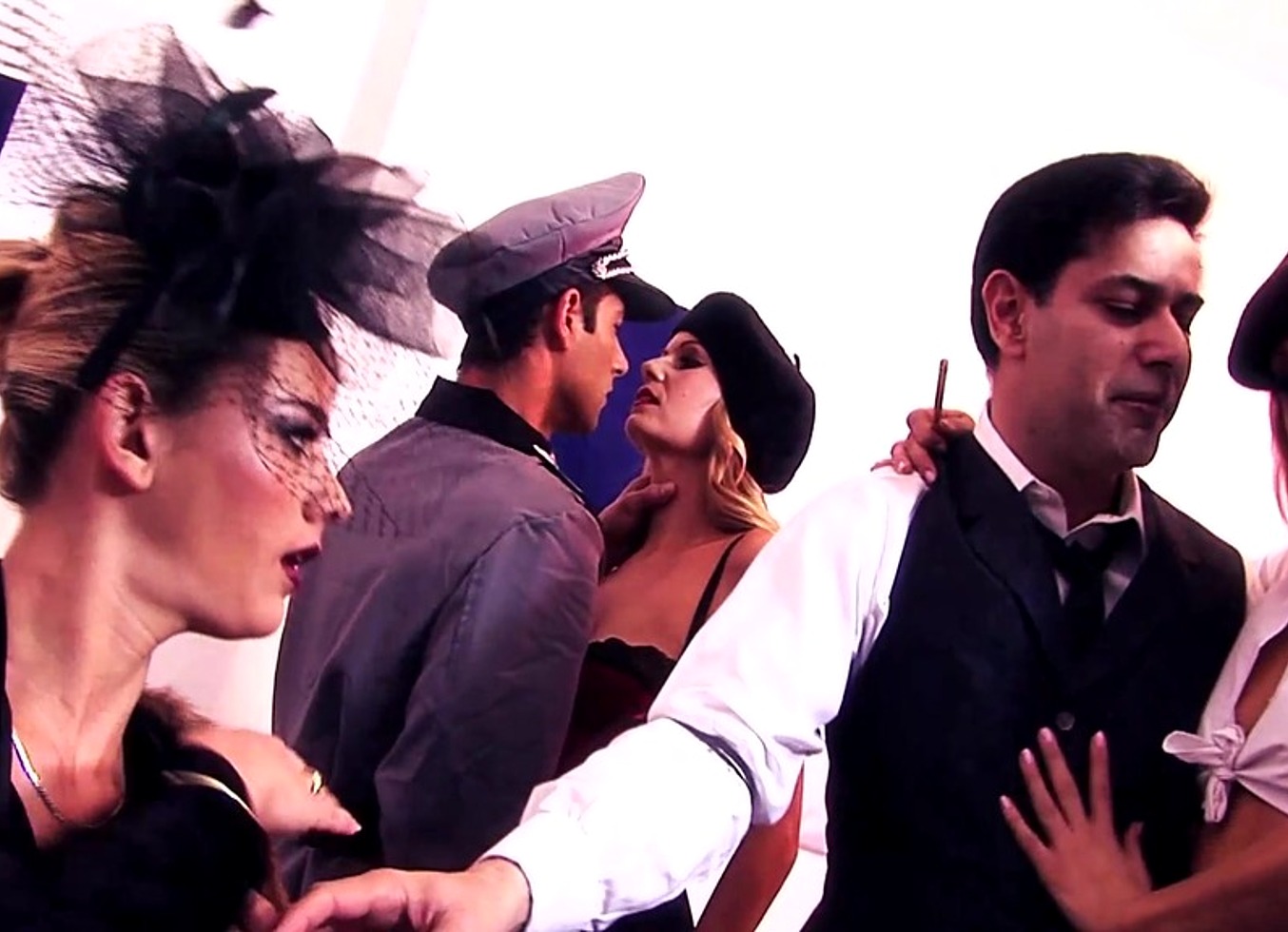 Charlee Chase and Chloe Delaure Keep Their Clothes on During Naughty 4 Way