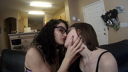 Petite Trans Cutie and Goth Hottie Lydia Black Toy Each Other & End in Golden Shower