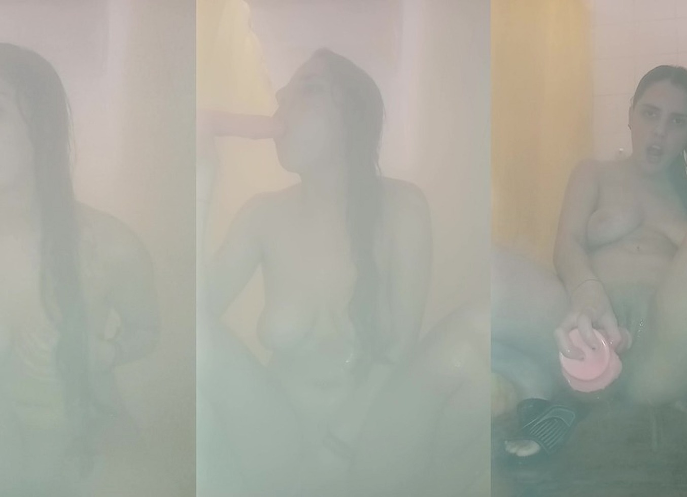 Colandome Consolador Debajo De La Ducha En El Bano Pensando Imaginandome Que Me Folla Mi Padrastro